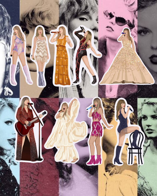 The Eras Tour Stickers (Paquete de 9)